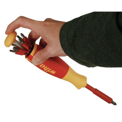 Image showing  14 pc. Insulated Pop-up Bit Holder Set - Slotted, Phillips, Square, Pozidriv