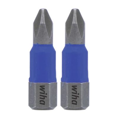 Wiha Tools TerminatorBlue Impact Bit Phillips #2 - 1 Inch - 2 Pack
