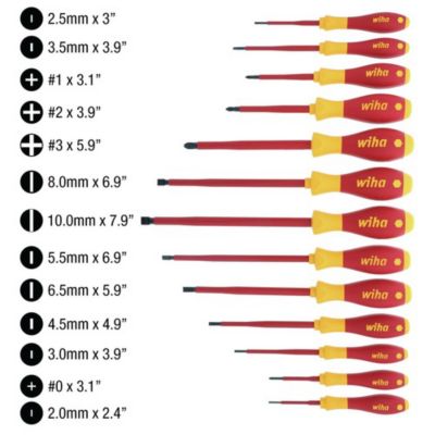 Image showing  13 pc. Insulated SoftFinish Screwdriver Set