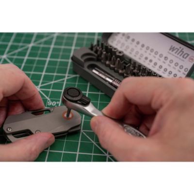 Image showing 5 th Wiha Tools 32 pc. GoBox Security Bit Set with Mini Ratchet