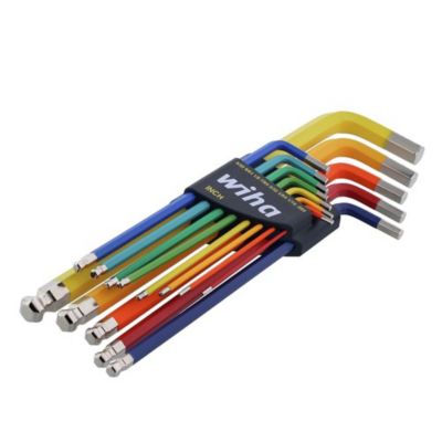 Image showing  13 pc. Ball End Color Coded Hex L-Key Set - Inch