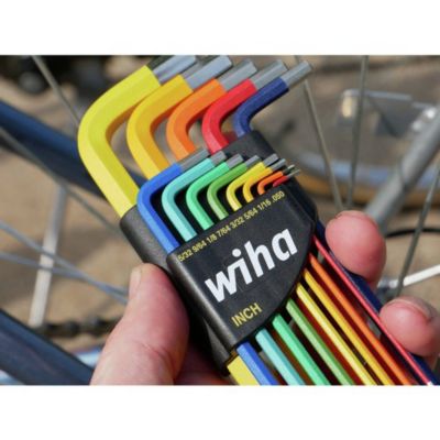 Image showing 6 th Wiha Tools 13 pc. Ball End Color Coded Hex L-Key Set - Inch