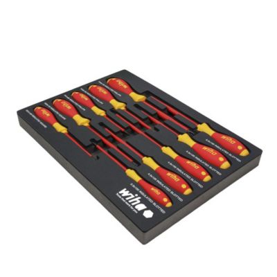 Image showing  10 pc. Insulated SoftFinish Cushion Grip Screwdriver Tray Set