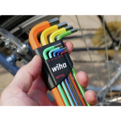 Image showing  9 pc. Ball End Color Coded Hex L-Key Set - Metric