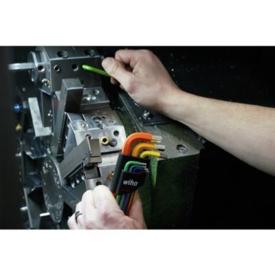 Image showing 6 th Wiha Tools 9 pc. Ball End Color Coded Hex L-Key Set - Metric