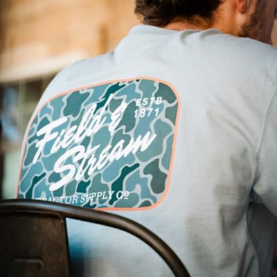 Image showing 5 th Field & Stream Men's Short-Sleeve Camo Logo Shirt