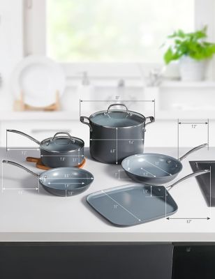 Image showing  7-Piece ECOPAN Hard Anodized Aluminum Cookware Set