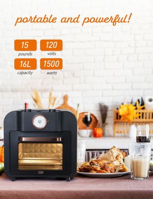 Image showing  Air Fryer Multi-Oven, 17-QT Multifunctional & Multi Level Air Fryer , 1500 Watt, Black