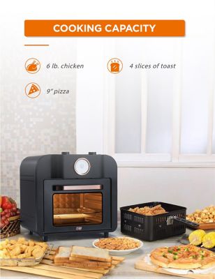 Image showing  Air Fryer Multi-Oven, 17-QT Multifunctional & Multi Level Air Fryer , 1500 Watt, Black