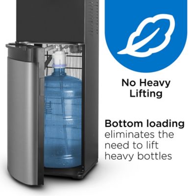 Image showing  Freestanding Bottom Loading Electric Water Cooler Hot, Cold, and Room in Silver/Black