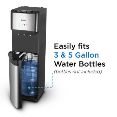 Image showing  Freestanding Bottom Loading Electric Water Cooler Hot, Cold, and Room in Silver/Black