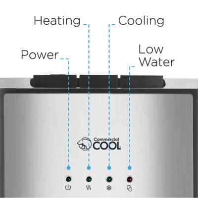 Image showing  Freestanding Bottom Loading Electric Water Cooler Hot, Cold, and Room in Silver/Black