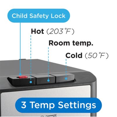 Image showing  Freestanding Bottom Loading Electric Water Cooler Hot, Cold, and Room in Silver/Black