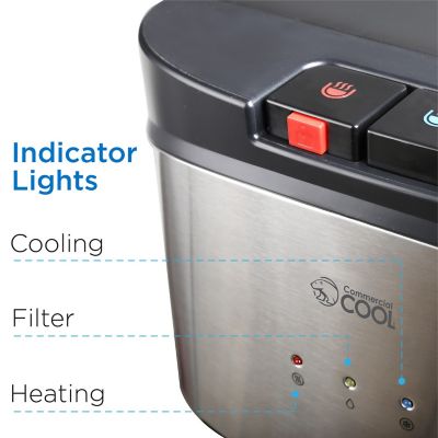 Image showing  Freestanding Top Loading Water Cooler with Hot and Cold Temperature Options in Black/Silver