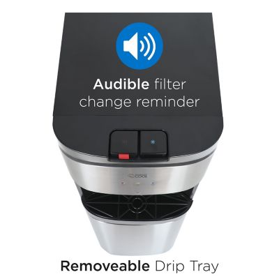 Image showing 5 th Commercial Cool Freestanding Top Loading Water Cooler with Hot and Cold Temperature Options in Black/Silver