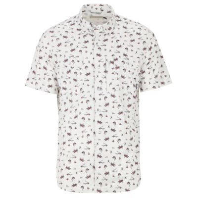 Image showing  Men's Printed Short Sleeve Pearl Snap Outdoorsman Shirt