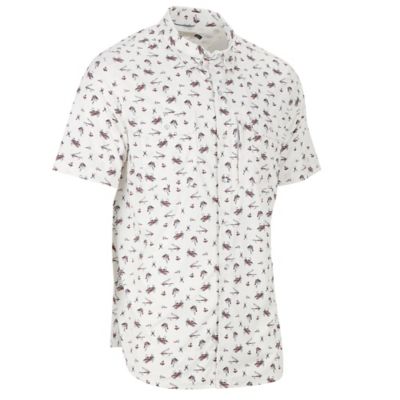 Image showing  Men's Printed Short Sleeve Pearl Snap Outdoorsman Shirt