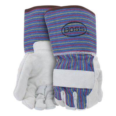 Ridgecut Unisex Adult Cowhide Gauntlet Safety Cuff Work Gloves, 1 Pair