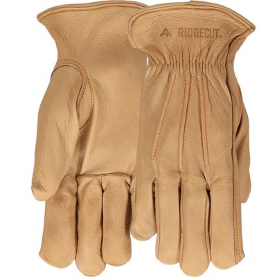 Ridgecut Unisex Adult Water-Resistant Cowhide Leather Driver Gloves, 1 Pair