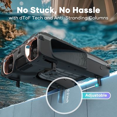 Image showing 4 th Aiper Intelligent EcoSurfer M2 24/7 Solar-Powered Automatic Robotic Pool Skimmer with DebrisGuard, Aiper App Compatibility