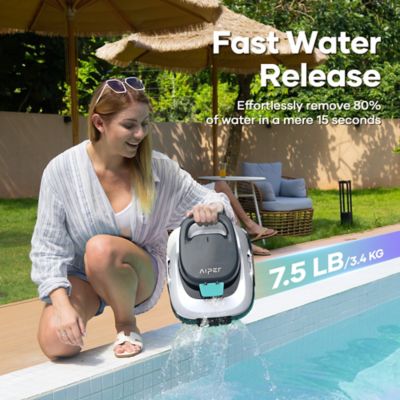 Image showing 6 th Aiper Intelligent Scuba 800 Cordless Robotic Pool Cleaner for Flat Above-Ground Pools up to 860 sq. ft., Automatic Pool Vacuum