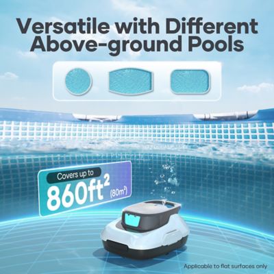 Image showing 7 th Aiper Intelligent Scuba 800 Cordless Robotic Pool Cleaner for Flat Above-Ground Pools up to 860 sq. ft., Automatic Pool Vacuum