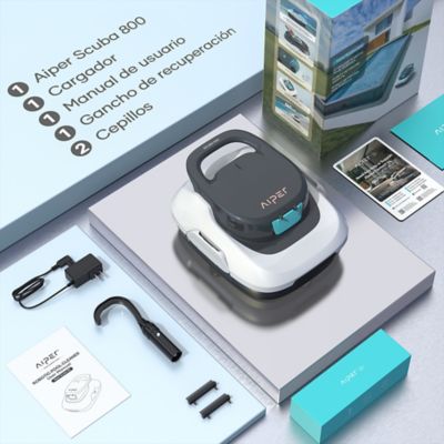 Image showing 8 th Aiper Intelligent Scuba 800 Cordless Robotic Pool Cleaner for Flat Above-Ground Pools up to 860 sq. ft., Automatic Pool Vacuum