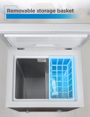 Image showing  2.0 cu. ft. Compact Chest Freezer, Holds Up To 70 lb. Of Frozen Food, Removable Storage Basket