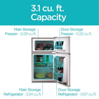 Image showing  3.1 cu. ft. Freestanding Mini Fridge with Freezer