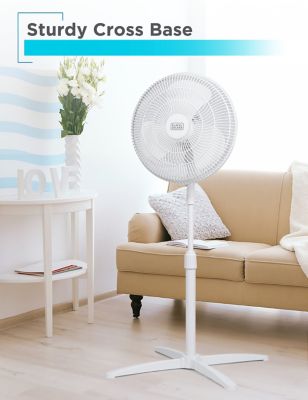 Image showing  16-Inch Pedestal Fan, Standing Fan with 3 Speed Settings, White