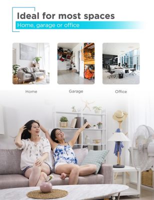 Image showing 5 th Black & Decker 16-Inch Pedestal Fan, Standing Fan with 3 Speed Settings, White