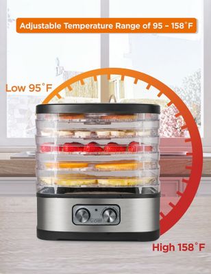 Image showing  Food Dehydrator with 5 Adjustable Height Trays