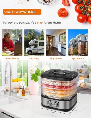 Image showing 5 th Commercial CHEF Food Dehydrator with 5 Adjustable Height Trays