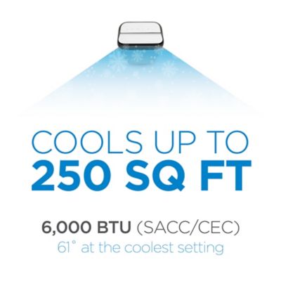Image showing  6,000 BTU SACC/CEC Portable Air Conditioner, 250 sq. ft., 10,000 BTU ASHRAE 128
