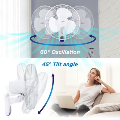 Image showing  16 in. Wall Fan with Remote