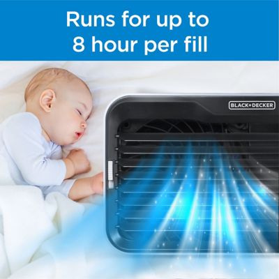 Image showing  Desktop Air Cooler with 3-Speeds, Evaporative Air Cooler with 0.5L Water Tank-Black