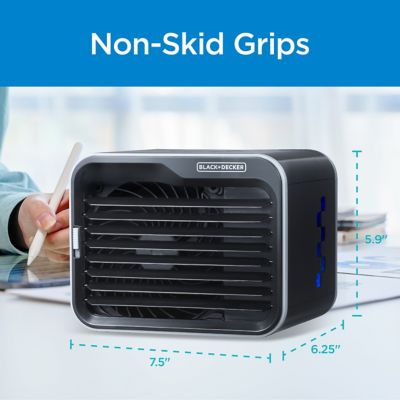Image showing 6 th Black & Decker Desktop Air Cooler with 3-Speeds, Evaporative Air Cooler with 0.5L Water Tank-Black