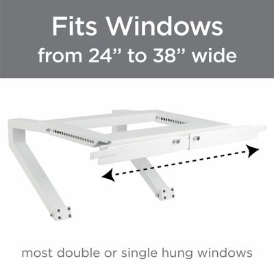 Image showing  Air Conditioner Bracket, No Drilling or Tools Required, White