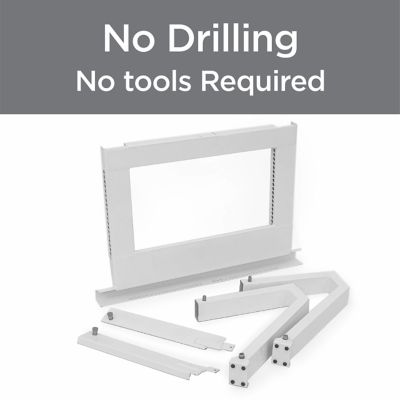 Image showing  Air Conditioner Bracket, No Drilling or Tools Required, White