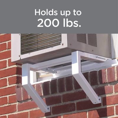 Image showing  Air Conditioner Bracket, No Drilling or Tools Required, White