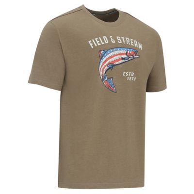 Image showing  Men's Short Sleeve Americana Trout T-Shirt