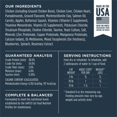 Image showing 7 th Instinct Raw Meals Grain-Free Cage-Free Chicken Recipe Freeze-Dried Cat Food, 25 oz.