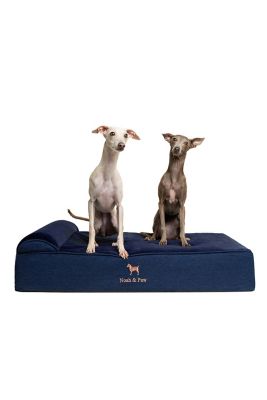 NOAH & PAW Orthopedic Classic Pet Bed Composed of Egg Crate Memory Foam Infused with Cooling Gel, Denim