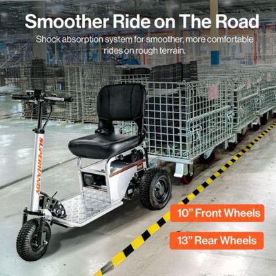 Image showing 5 th SuperHandy Electric Tugger Cart Industrial Tow Tractor Riding Scooter - 1 Seater 2600 lbs Towing Cap, 350 lb. load cap