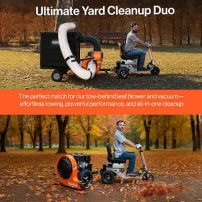 Image showing 7 th SuperHandy Electric Tugger Cart Industrial Tow Tractor Riding Scooter - 1 Seater 2600 lbs Towing Cap, 350 lb. load cap