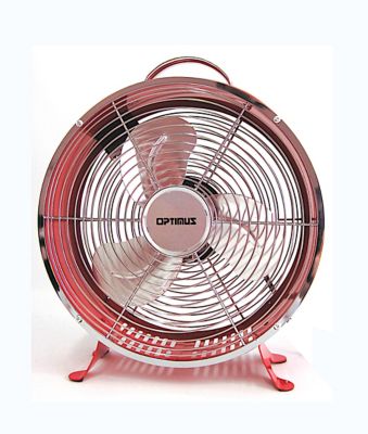 Image showing  10 in. Retro Design Drum Fan, Red