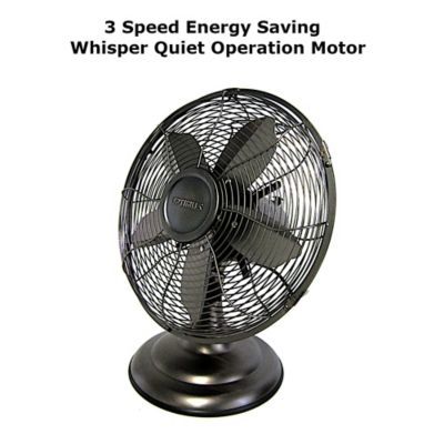 Image showing  12 in. Retro Oscillating Fan with Oil Rubbed Bronze Finish