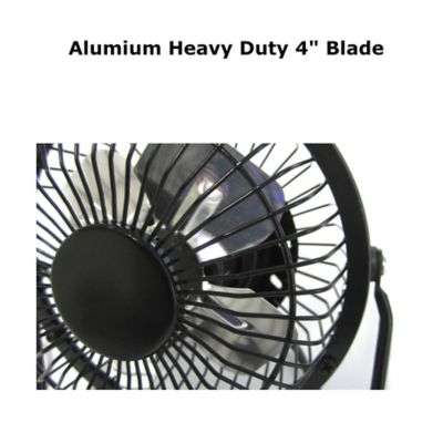 Image showing  4 in. USB/AC Adapter Dual Powered Mini Fan