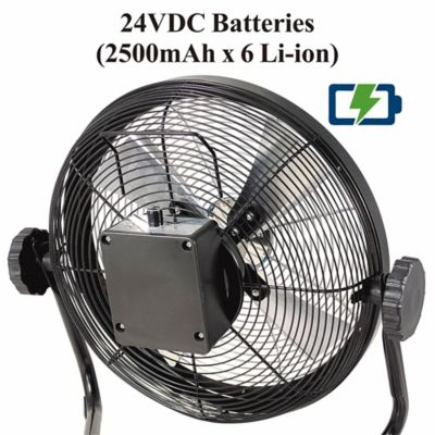 Image showing  12 in. Rechargeable Battery Operated Utility Fan Air Circulator