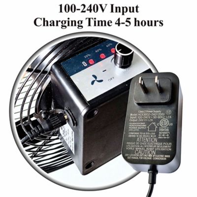 Image showing  12 in. Rechargeable Battery Operated Utility Fan Air Circulator